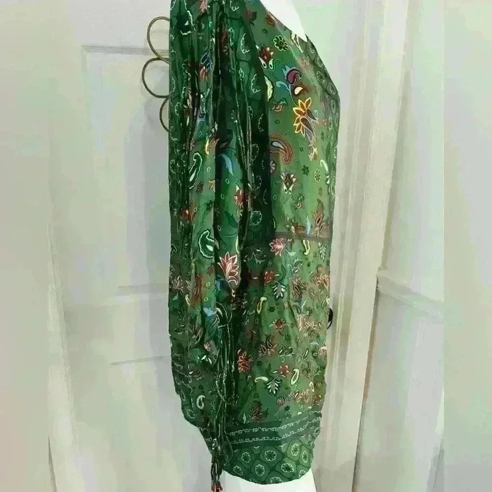 ZARA women’s boatneck, fringed, long sleeve shift dress, Boho, hippie chic, LOVE - Picture 3 of 6